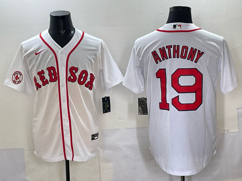 Men 2025 Boston Red Sox 19 Anthony white Nike MLB Jersey style 08